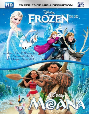 FROZEN AND MOANA 3D(3D Blu-ray English)