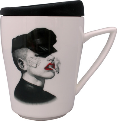 

Design O Vista DOV-MUG-04 Bone China Mug(300 ml), Black;white