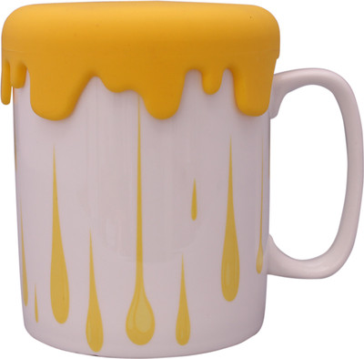 

Design O Vista DOV-MUG-13 Bone China Mug(350 ml), White;yellow