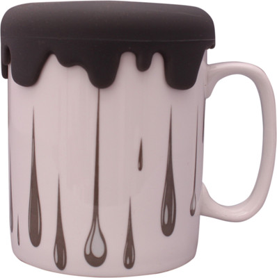 

Design O Vista DOV-MUG-11 Bone China Mug(350 ml), Black;white