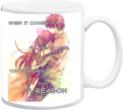 

ME&YOU Gift for Husband// When It comes to Falling in love and Couple 3D Printed Ceramic Mug(325 ml), Multicolor