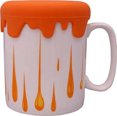 

Design O Vista DOV-MUG-12 Bone China Mug(350 ml), Orange;white