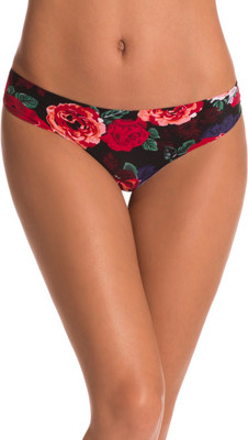 

PrettySecrets Ebony Floral Fling Women's Bikini Black Panty(Pack of 1), Black;multicolour;print;floral