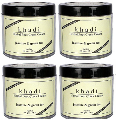 

Khadi Herbal Jasmine & Green Tea Herbal Foot Crack Cream With Sheabutter(400 g, Set of 4)