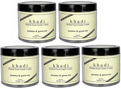 

Khadi Herbal Jasmine & Green Tea Herbal Foot Crack Cream With Sheabutter(500 g, Set of 5)
