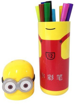 

Funcart Yellow cartoon Printed pattern Art Plastic Pencil Box(Set of 1, Multicolor)
