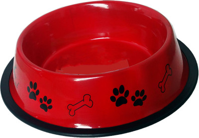 

Petshop7 Regular Anti Skid Dog Food Bowl (large)-1800ML Round Stainless Steel Pet Bowl(1800 ml Multicolor)
