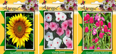 

Airex Sunflower, Vinca, and Gomphrena Mixed Seed(20 per packet)