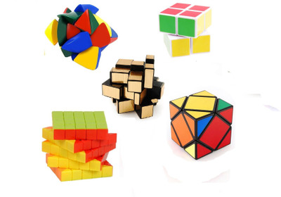 Mayatra's Combo Of Shengshou 2x2x2 Master Pyramorphix Stickerless 5x5 Wind Speed Rubik Cube Shengshou Magic Puzzle Square 3x3x3 Cube & Shengshou mirror golen cube (5 Pcs)(5 Pieces) available at flipkart for Rs.1599