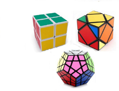 

Mayatra's Shenghou Skewb Cube Black Base, Shengshou 2x2x2 Puzzle Cube White & Shengshou Megaminx Black/White Speed Cube (3 Cubes)(3 Pieces)