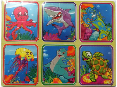 

Hnt Kids Sea Animal wooden jigsaw puzzle for toddlers(25 Pieces)