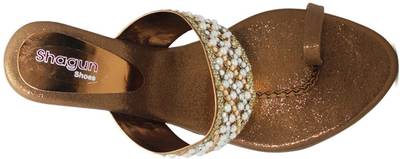 Shaagun Women Bronz Heels