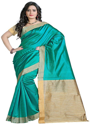 

E-Vastram Self Design Banarasi Cotton, Silk Saree(Green)