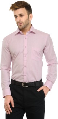 RG DESIGNERS Men Solid Formal Pink Shirt