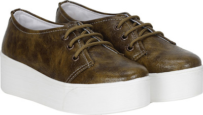 

Kraasa Height Increasing Casuals For Women(Olive, Green