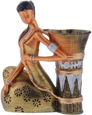 Guru Kripa Basket lady Decorative Showpiece  -  30 cm(Glass, Multicolor)