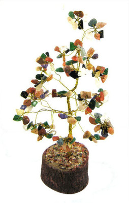 

Crystal Gem Tree Decorative Showpiece - 7 cm(Marble, Multicolor)