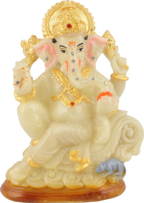 

Thenoddinghead Radium Ganesha With Decorative Showpiece - 14 cm(Polyresin, Multicolor)