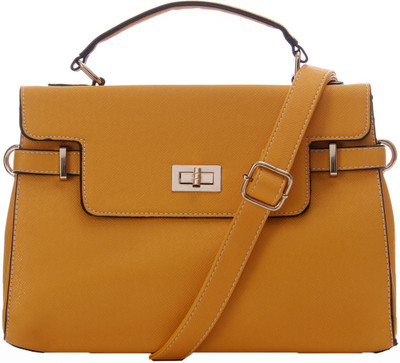 

GLAM DIVA Women Formal Yellow PU Hand-held Bag