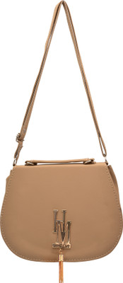 

tap fashion Women Casual Khaki PU Sling Bag