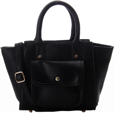 

GLAM DIVA Women Formal Black PU Hand-held Bag