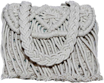 

Diwaah Women Casual White Cotton Sling Bag