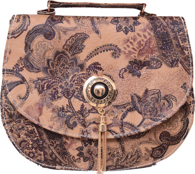 

Stalkers Women Casual Brown, Beige PU Sling Bag, Beige;brown