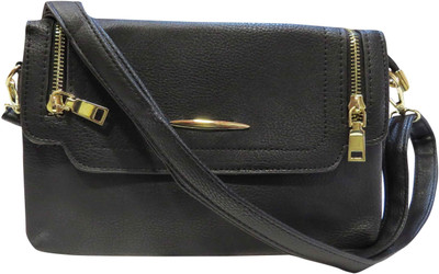 

Deepsum Women Casual Black Leatherette Sling Bag