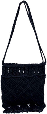 

Diwaah Women Casual Black Cotton Sling Bag