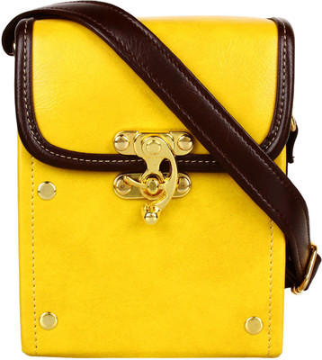 

Brazeal studio Women Casual Yellow PU Sling Bag