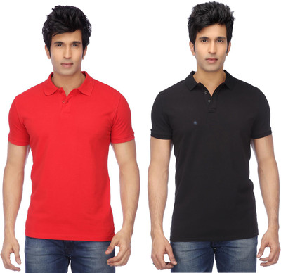 Concepts Solid Men Polo Neck Multicolor T-Shirt