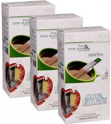 

Purenaturals Infusion Mintea - 8 Tea Stick- Set of 3 Cardamom Infusion Tea Pouch(60 g)