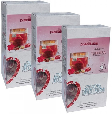 

Purenaturals Dip Infusion Turkitea - 6 Tea Bag- Set of 3 Cardamom Infusion Tea Pouch(45 g)