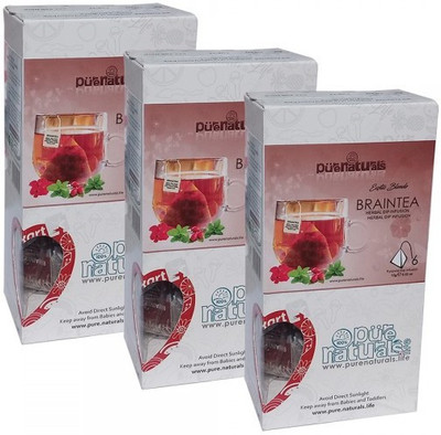 

Purenaturals Dip Infusion Braintea - 6 Tea Bag- Set of 3 Cardamom Infusion Tea Pouch(45 g)