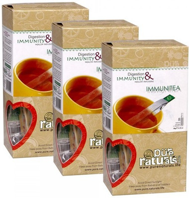 

Purenaturals Infusion Immunitea - 8 Tea Stick- Set of 3 Cardamom Infusion Tea Pouch(60 g)