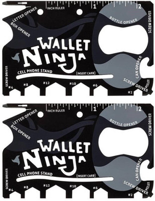 

Gadget Deals Wallet 18 in 1 Ninja Pack Of 2 Camping & Hiking Multi tool Kit