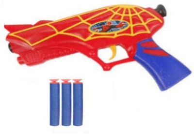 Aquaras Spiderman Dart Gun with 3 Darts(Multicolor)