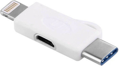 

BB4 3 IN 1 Micro USB to Lightning 8 Pin and Type C Convertor CHARGING Cable USB Adapter(White)
