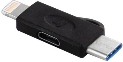 

BB4 3 IN 1 Micro USB to Lightning 8 Pin and Type C Convertor CHARGING ADAPTER OTG Cable(Mobile, Laptop, Tablet, Mp3, Gaming Device, Black)