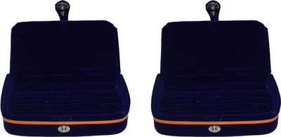 

Aadhya Multipurpose ring folder packof 2 Keeps jewelleries safe. Vanity Box(Blue)