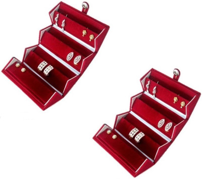 

Addyz Pack of 2 Earring Box Jewellery Vanity Box(Maroon)