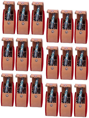 

Addyz Pack of 18 Round Bangle small Box Travel Case jewellery Vanity Box(Beige)
