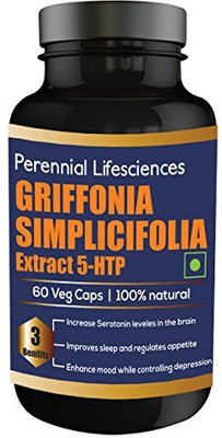 

Perennial Lifesciences 100% NATURAL GRIFFONIA SIMPLICIFOLIA EXTRACT 5-HTP 60 VEG CAPSULES(60 No)