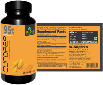 

SHARRETS NUTRITIONS CUROPEP -CURCUMIN & PIPERIN FORMULA(30 No)