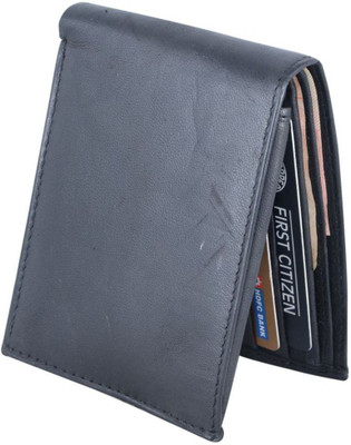 

Holboro Men Black Genuine Leather Wallet(9 Card Slots)