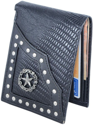 

Holboro Men Black Genuine Leather Wallet(8 Card Slots)