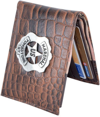 

Holboro Men Brown Genuine Leather Wallet(8 Card Slots)