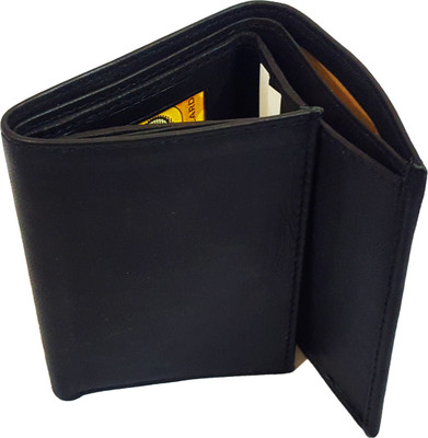 Adamstone Men Black Genuine Leather Card Holder(4 Card Slots)