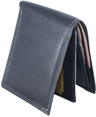 

Holboro Men Black Genuine Leather Wallet(5 Card Slots)