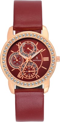 Adixion 9743WL08 New Series Genuine Leather Watch with Chronograph Pattern Analog Watch  - For Women   Watches  (Adixion)